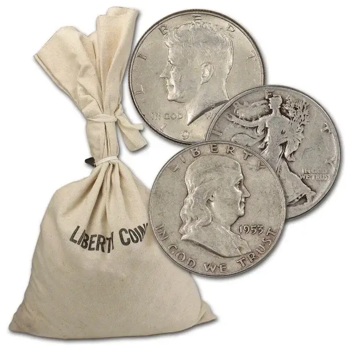 90% Silver Half Dollars - $500 Face Value Bag #1