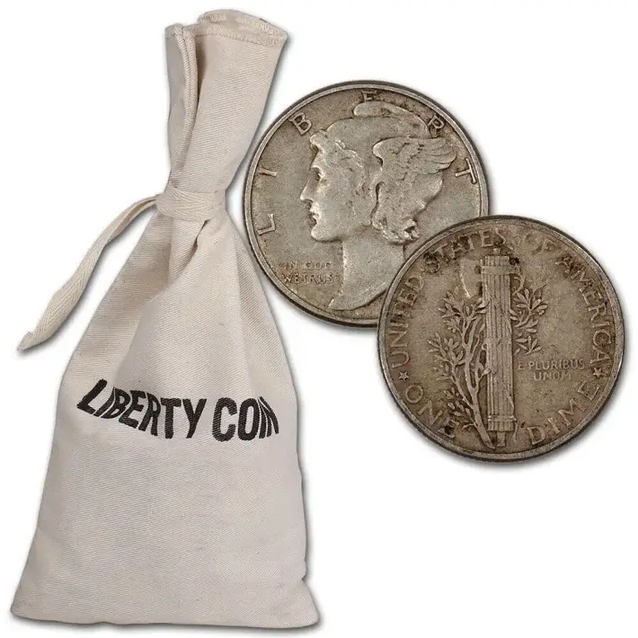 90% Silver Mercury Dimes - $50 Face Value Bag #1
