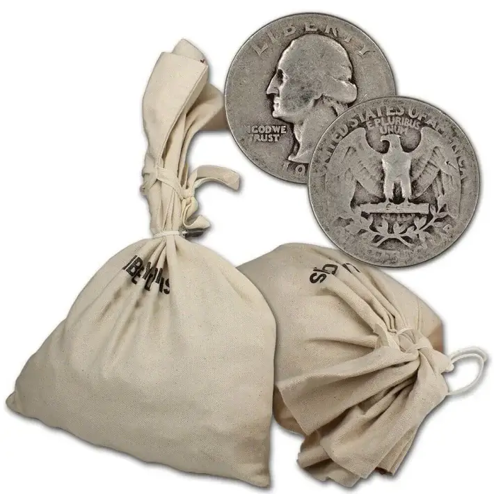 90% Silver Quarters - $1000 Face Value Bag #1