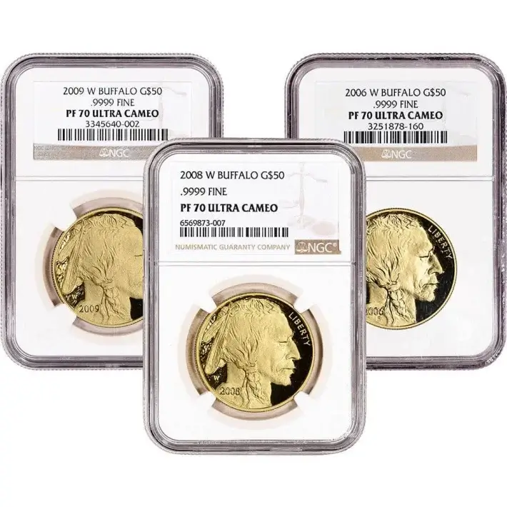 American Gold Buffalo Coin Proof 1 oz $50 - NGC PF70 Random Date and Label #1