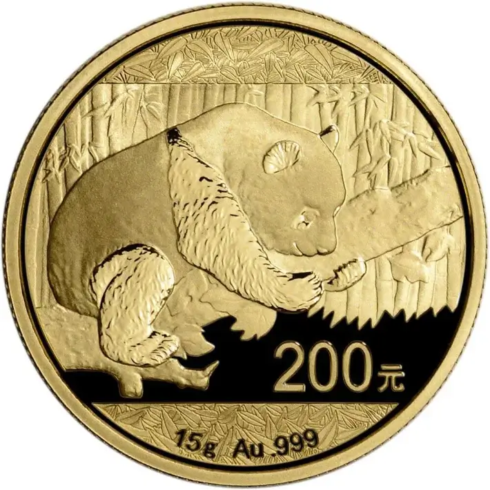 China Gold Panda 15 g 200 Yuan - BU - Mint Sealed - Random Date #3