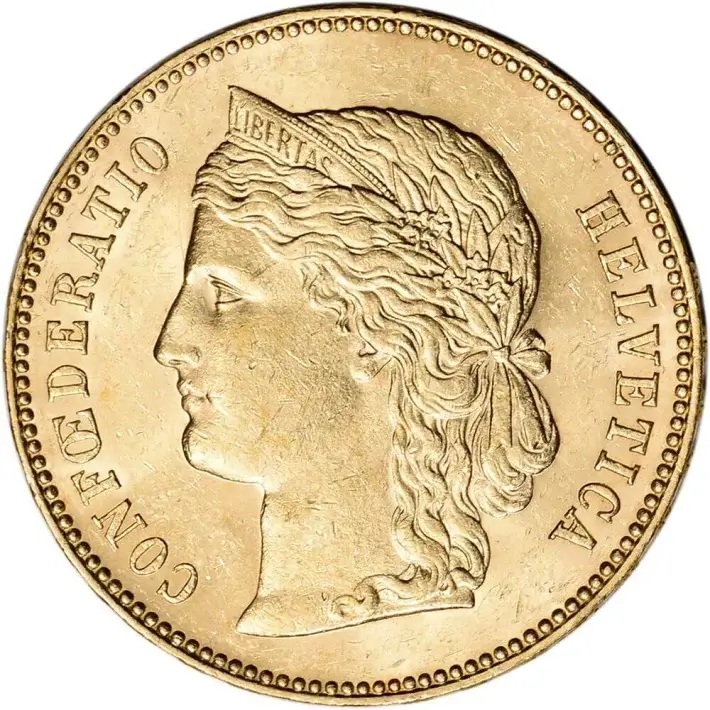 Swiss Gold 20 Francs .1867 oz - Confoederatio - AU - Random Date #1