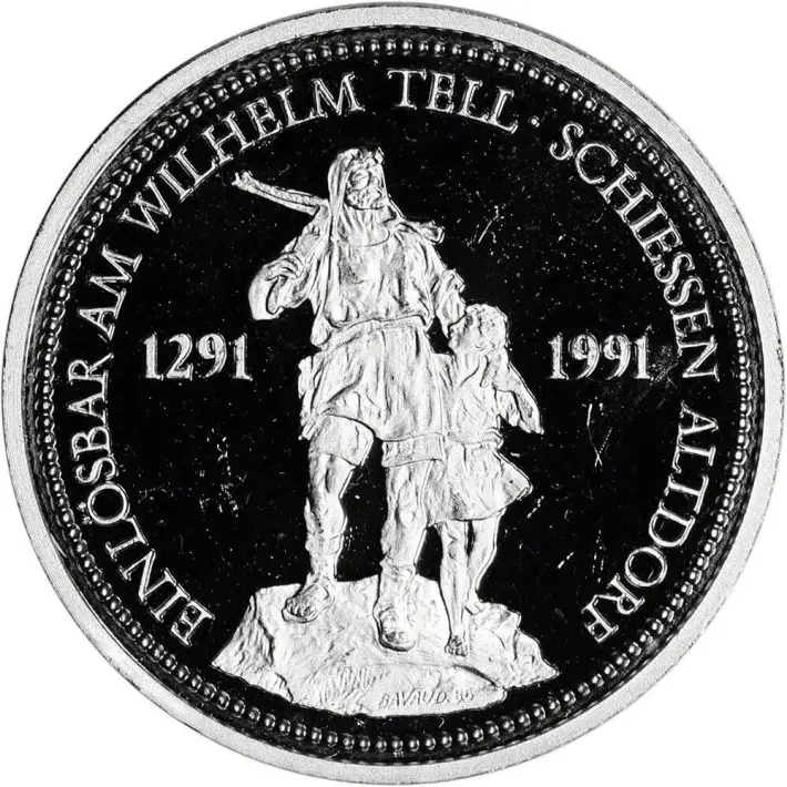 Switzerland Platinum 1 oz William Tell Swiss Shooting Thaler BU/PF - Random Date #3