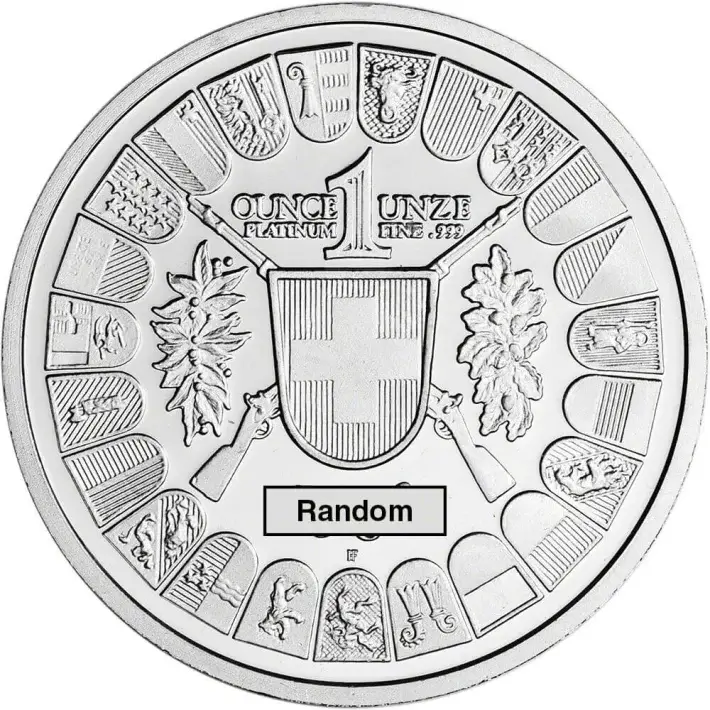 Switzerland Platinum 1 oz William Tell Swiss Shooting Thaler BU/PF - Random Date #4