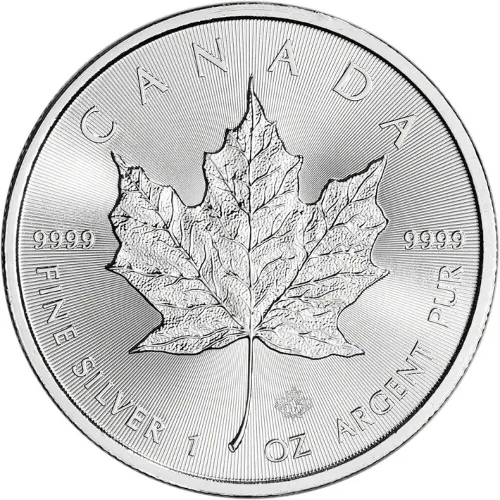 Canada Silver Maple Leaf 1 oz $5 Random Date - 1 Roll - 25 BU Coins Mint Tube #2