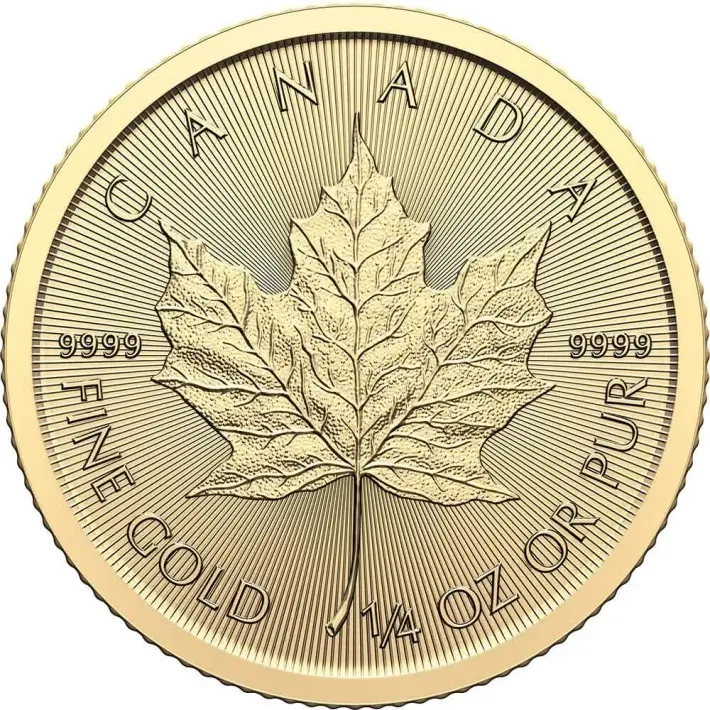 Canada Gold Maple Leaf 1/4 oz $10 BU .9999 Fine Random Date Mint Sealed Plastic #2