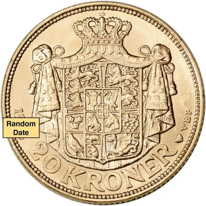 Denmark Gold 20 Kroner .2593 oz - Christian X - BU - 1913 - 1917 #2