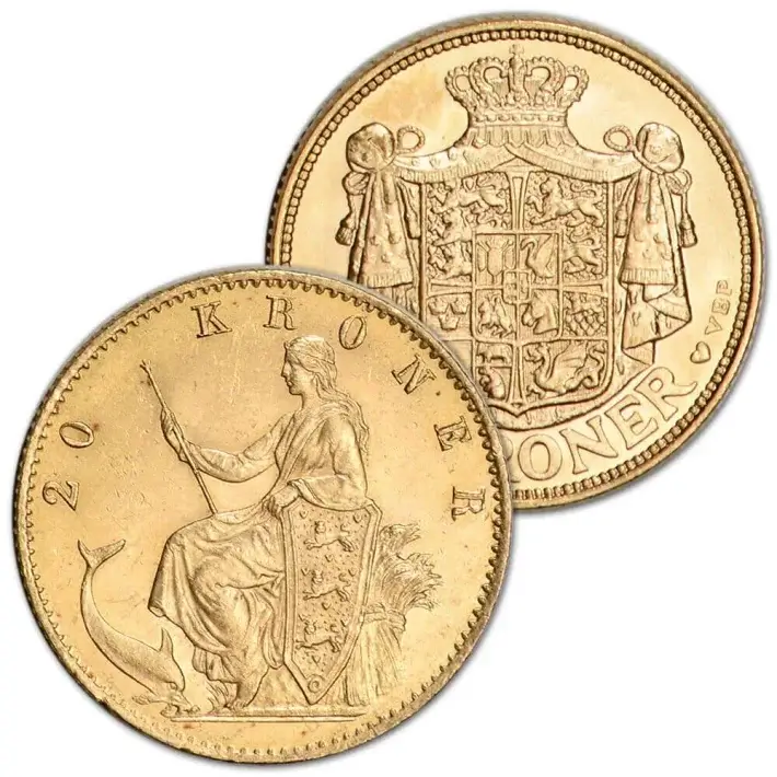 Denmark Gold 20 Kroner .2593 oz - Average Circulated Random Date #2
