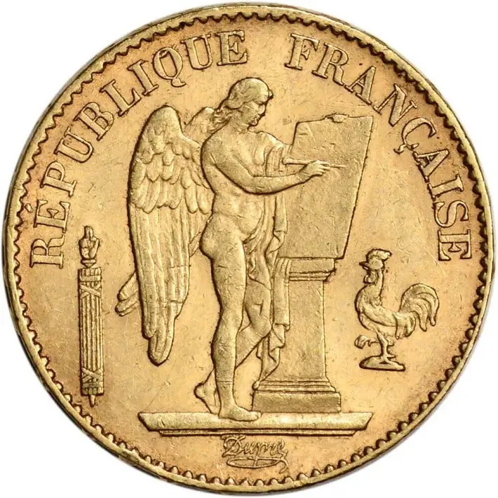 France Gold 20 Francs (.1867 oz) - Angel - XF/AU - Random Date #1