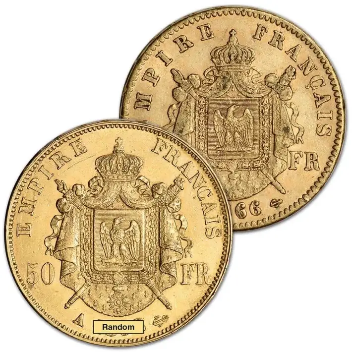 France Gold 50 Francs .4667 oz - Random Design - Avg Circ - Random Date #2