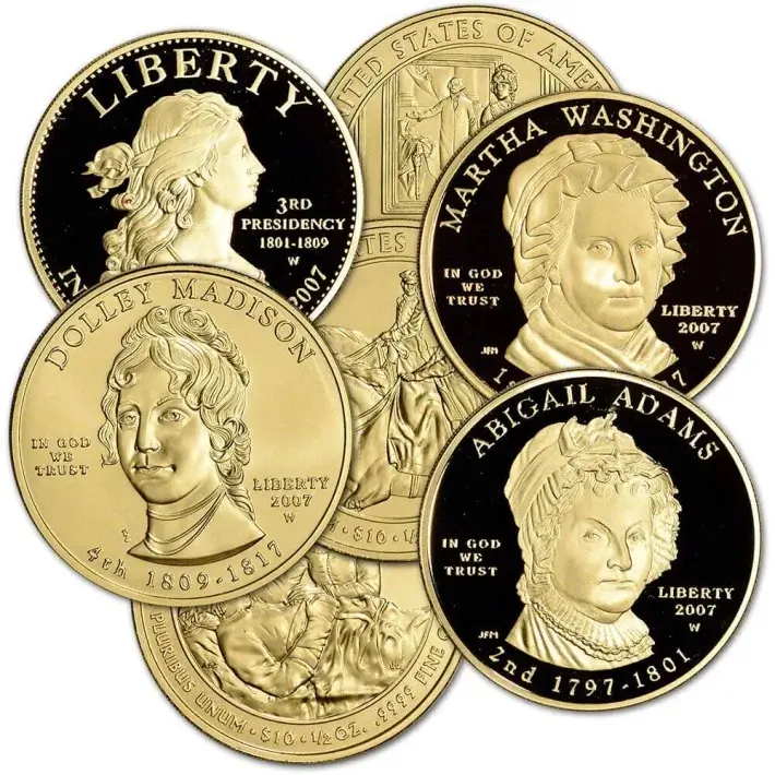 US First Spouse Gold 1/2 oz $10 - Random Date in Plastic Capsule #1