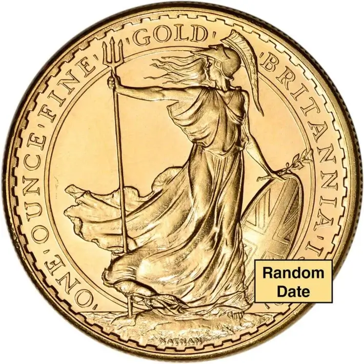 Great Britain Gold Britannia £100 - 1 oz - BU - Random Date #1