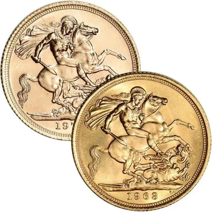 Great Britain Gold Sovereign Coin .2354 oz - Elizabeth II - BU - Random Date #2