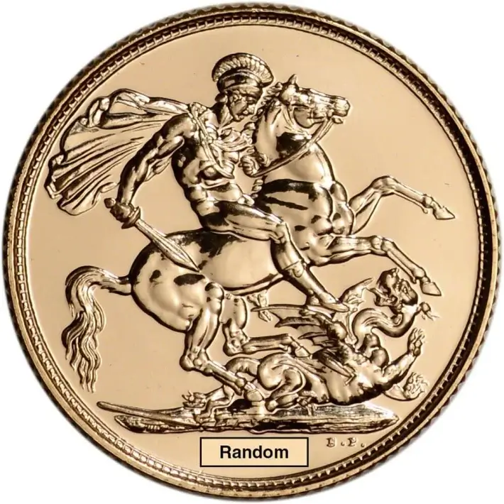 Great Britain Gold Sovereign (.2354 oz) - Elizabeth II Tiara BU - Random Date #2