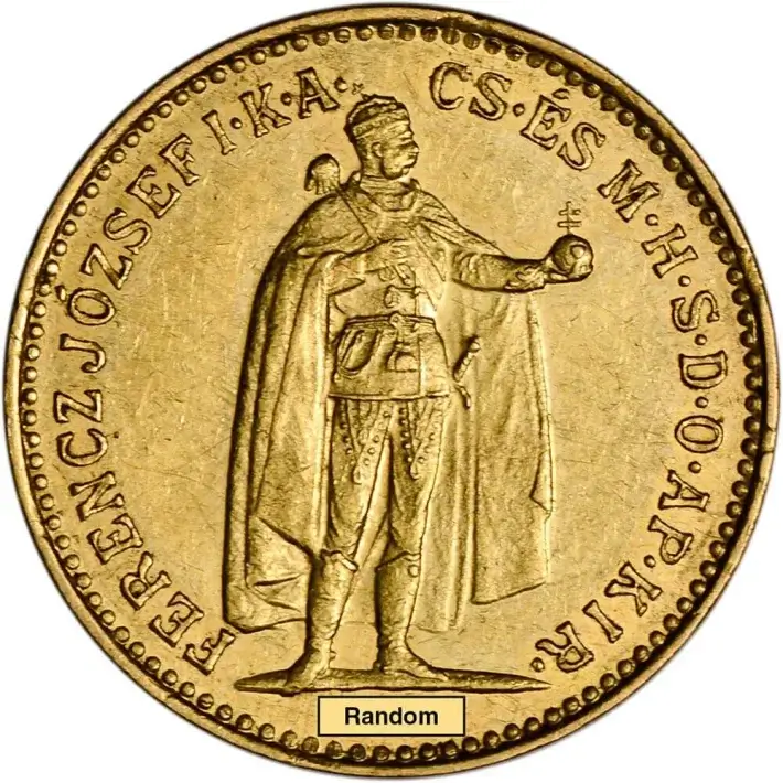 Hungary Gold 10 Korona .0980 oz - Franz Joseph I - Avg Circ - Random Date #1