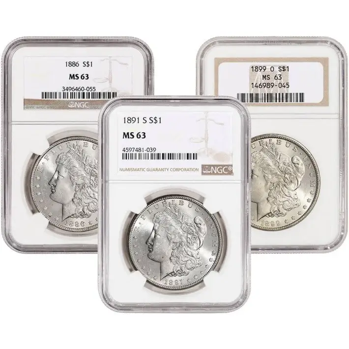 US Morgan Silver Dollar $1 - NGC MS63 - Pre 1921 Random Date and Label (1 coin) #1