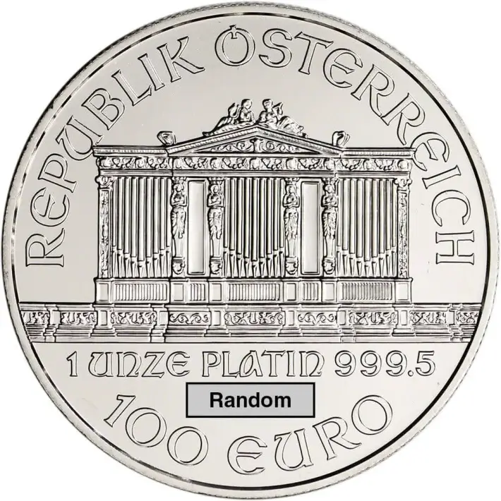 Austria Platinum Philharmonic 1 oz 100 Euro - BU - Random Date #2
