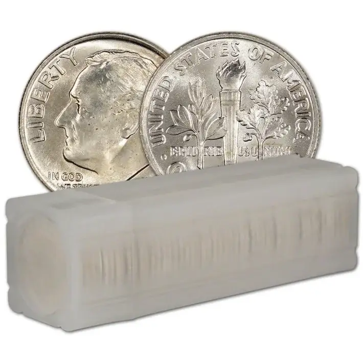 90% Silver Dimes - Brilliant Uncirculated - Roll of 50 - $5 Face Value #1