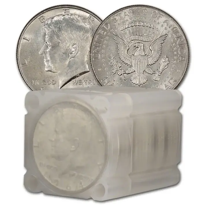 90% Silver 1964 Kennedy Half Dollars - BU - Roll of 20 - $10 Face Value #1