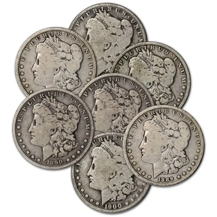 US Morgan Silver Dollar - Roll of 20 coins - G+ - Pre 1921 Random Date #2