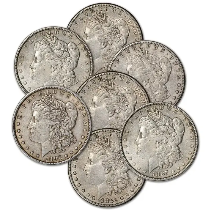 US Morgan Silver Dollar - Roll of 20 coins - XF - Pre 1921 Random Date #3