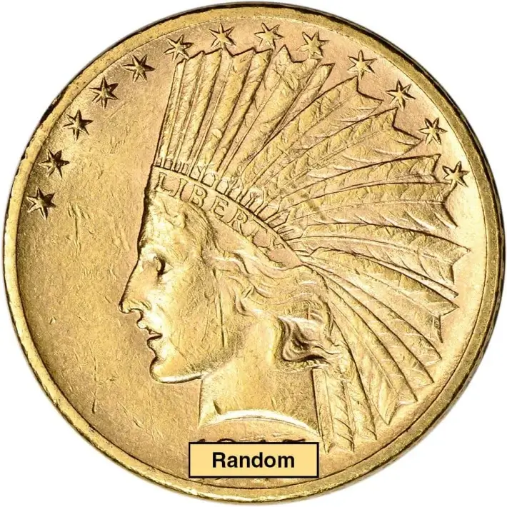 US Gold $10 Indian Head Eagle - AU Condition - Random Date #1