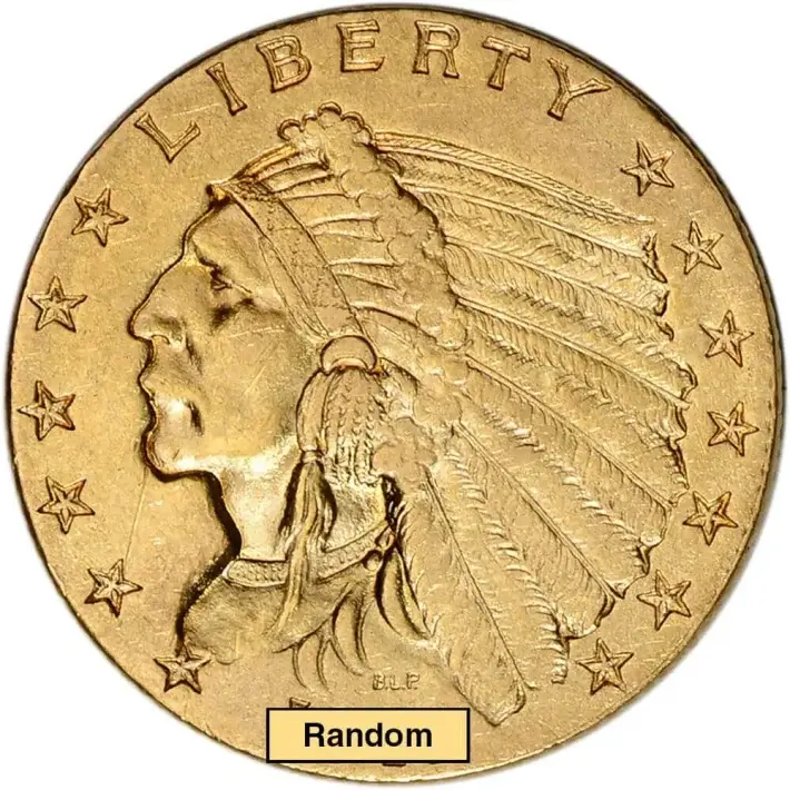 US Gold $2.50 Indian Head Quarter Eagle - Jewelry Grade - Random Date #1