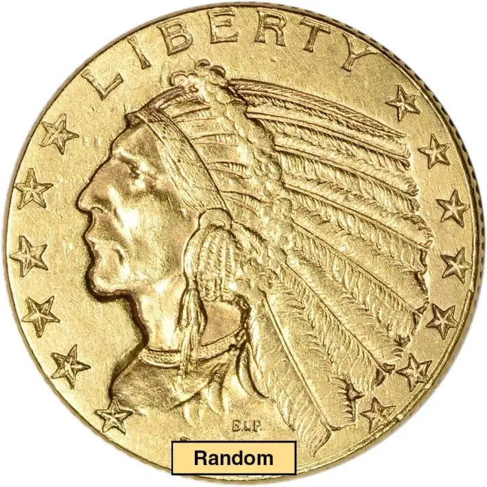 US Gold $5 Indian Head Half Eagle - Jewelry Grade - Random Date #1
