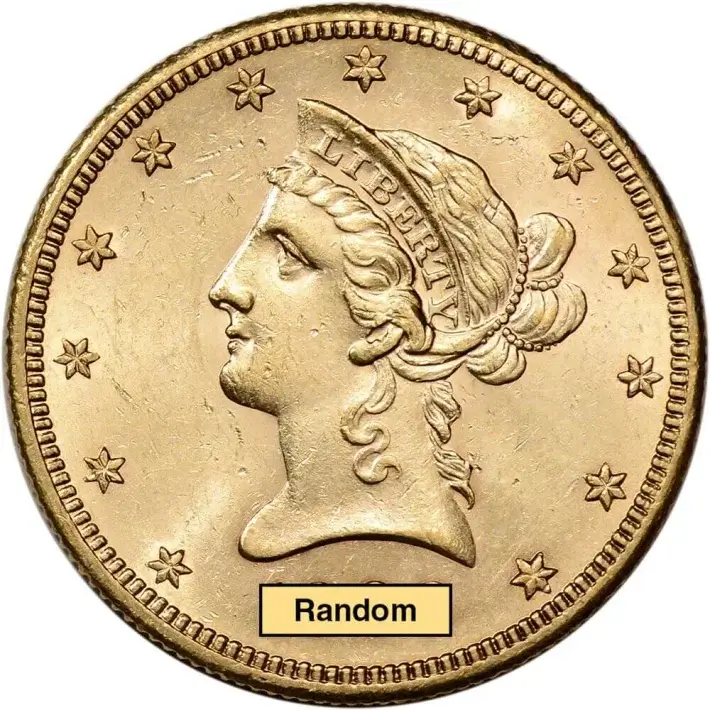 US Gold $10 Liberty Head Eagle - PCGS MS63 - Random Date and Label #2