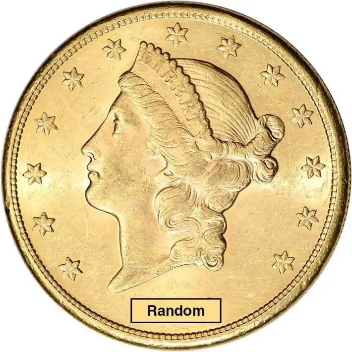 US Gold $20 Liberty Head Double Eagle - Almost Uncirculated - Random Date #1