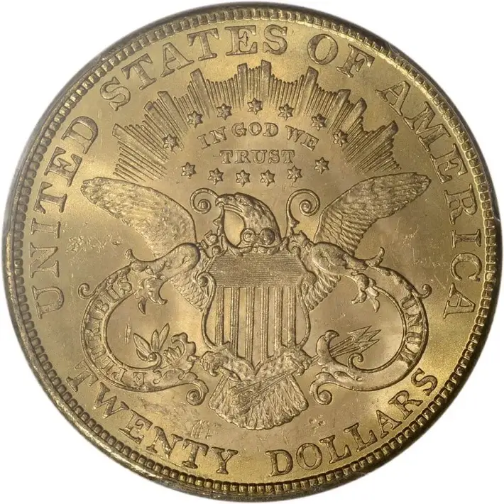 US Gold $20 Liberty Head Double Eagle - PCGS MS63 - Random Date #2