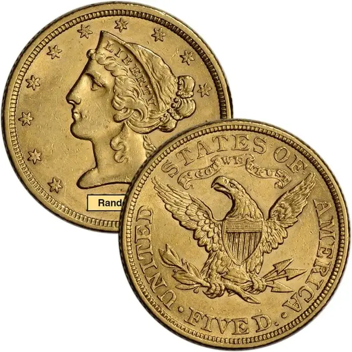 US Gold $5 Liberty Head Half Eagle - AU - Random Date #2