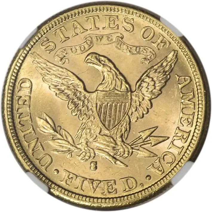 US Gold $5 Liberty Head Eagle - NGC MS62 - Random Date #2