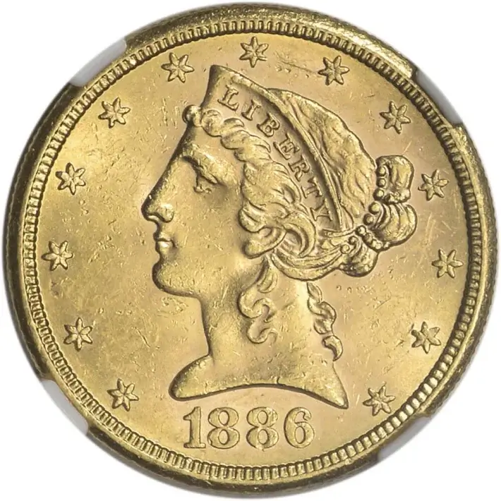US Gold $5 Liberty Head Eagle - NGC MS62 - Random Date #3
