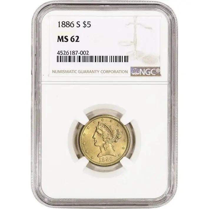 US Gold $5 Liberty Head Eagle - NGC MS62 - Random Date #1