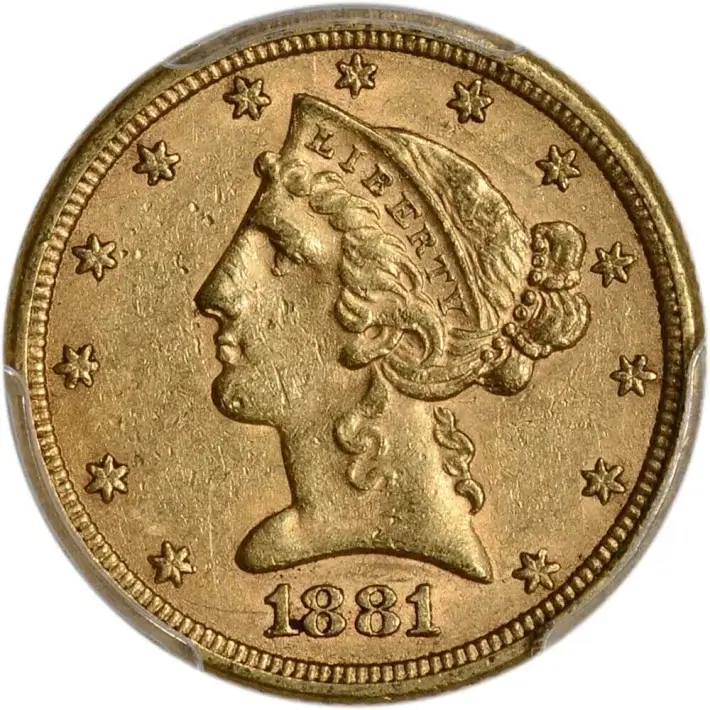 US Gold $5 Liberty Head Eagle - PCGS MS61 - Random Date #3