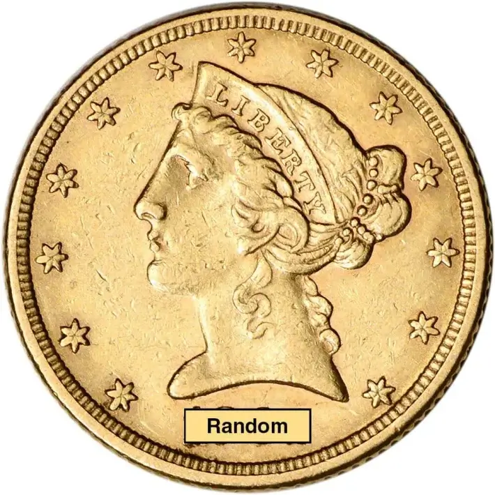 US Gold $5 Liberty Head Half Eagle - VF - Random Date #1