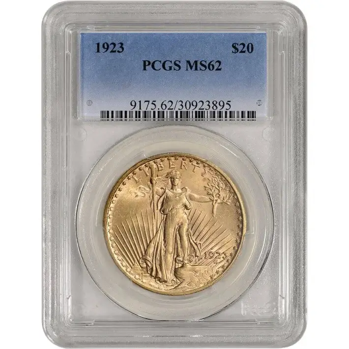 US Gold $20 Saint-Gaudens Double Eagle - PCGS MS62 - Random Date #1
