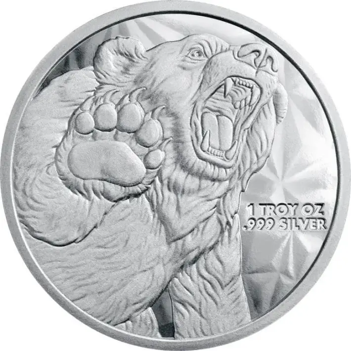 1 oz. Golden State Mint Silver Round Bull/Bear .999 Fine #3