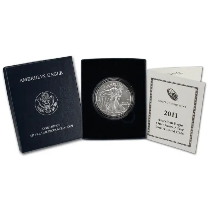 American Silver Eagle Uncirculated Burnished 1 oz $1 - Coin in OGP - Random Date #3