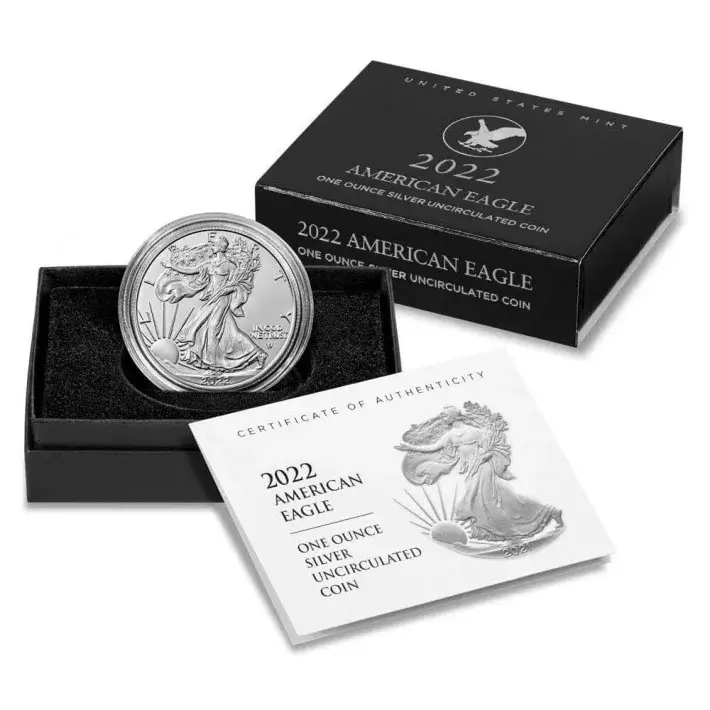 American Silver Eagle Uncirculated Burnished 1 oz $1 - Coin in OGP - Random Date #4