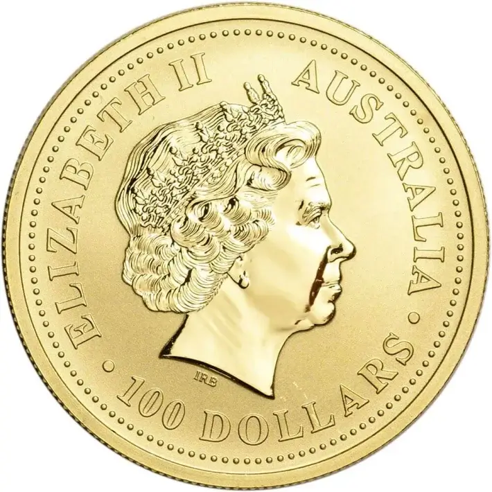 2001 Australia Gold Lunar Series I Year of the Snake 1 oz $100 - BU #3