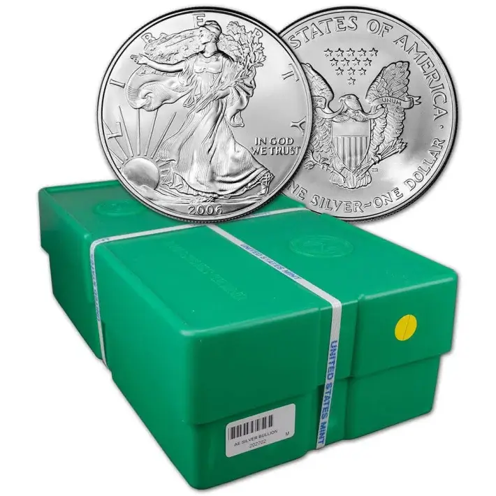 2006 American Silver Eagle 1 oz $1 - BU - Sealed 500 Coin Monster Box #1