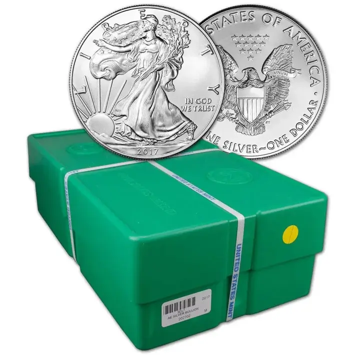 2017 American Silver Eagle 1 oz $1 - BU - Sealed 500 Coin Monster Box #1