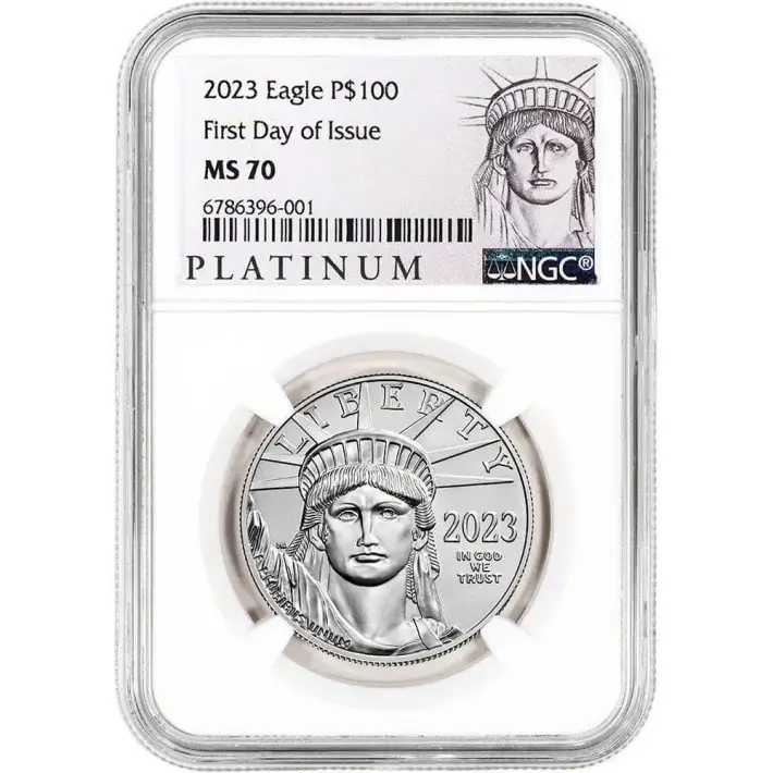 2023 American Platinum Eagle 1 oz $100 - NGC MS70 First Day Issue ALS Label #1