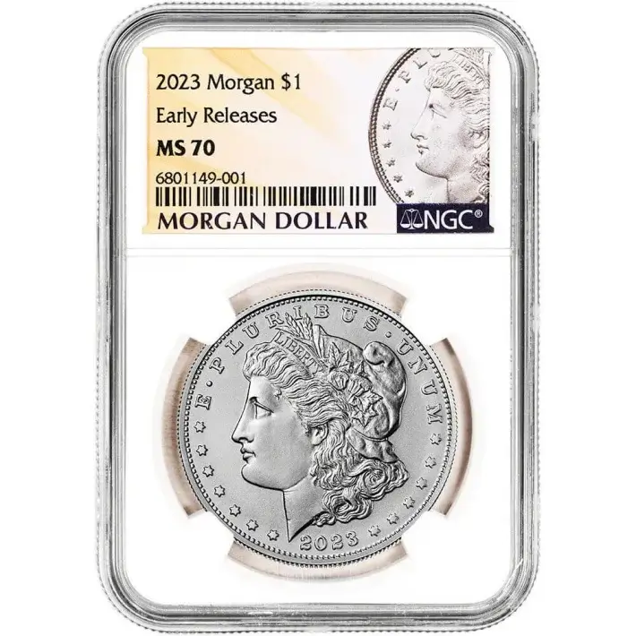2023 US Morgan Silver Dollar $1 NGC MS70 Early Releases Anniversary Label #1