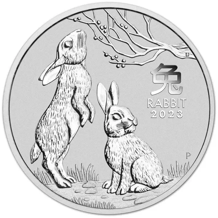 2023 P Australia Silver Lunar Year of the Rabbit 1/2 oz 50C - BU - Ten 10 Coins #4