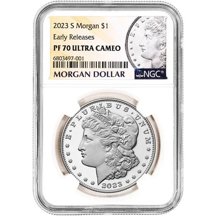 2023 S US Morgan Silver Dollar Proof $1 NGC PF70 UCAM Early Releases Ann Label #1