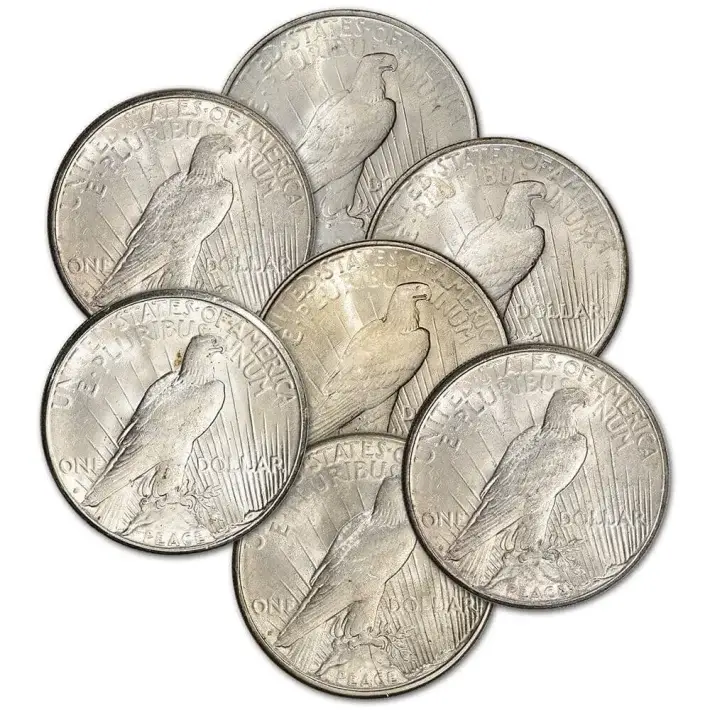 1923 S US Peace Silver Dollar $1 - BU - Roll of 20 Coins #3