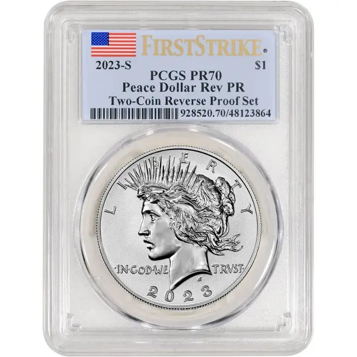 2023 S US Peace Silver Dollar Reverse Proof $1 PCGS Rev PR70 First Strike #1